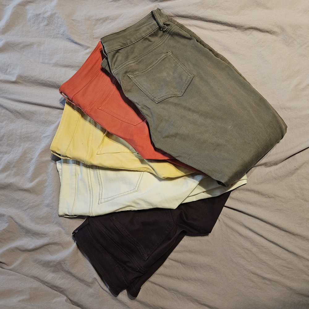 Set of Five Colored Jeans